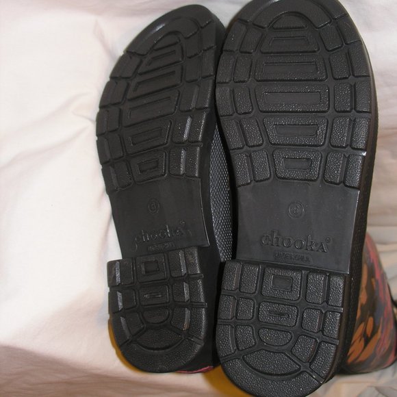 New Chooka Women's 6M Floral Shoes Tall Rain Boots Box - Picture 7 of 12